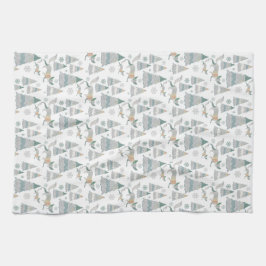 Westerna vinter Wood Fox Mönster Kökshandduk