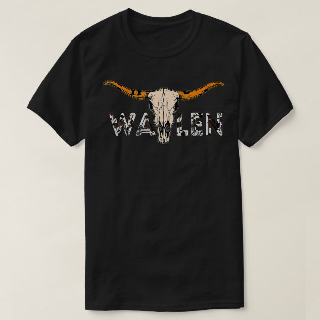 Westerna Wallen Bullhead manar  T Shirt (Design framsida)