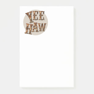 Westerna yhaw södra ord ranchliv post-it block