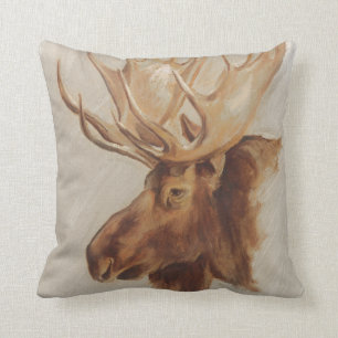 Westernare amerikansk djurstudie  Moose Porträtt Kudde