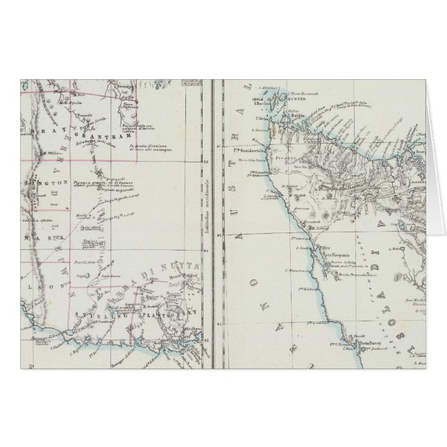 Westernare Australien och Tasmanien Hälsningskort (Framsidan Horizontal)