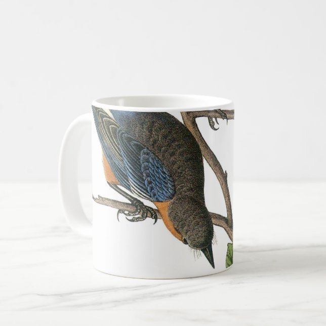 Westernare blåfågel av Audubon Kaffemugg (Framsida vänster)