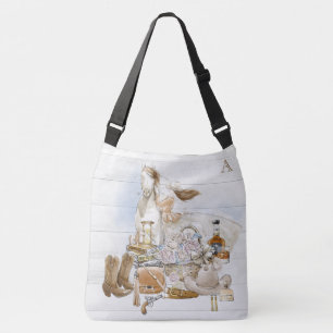 *~* Westernare Blommigt av kvinnlig häst, gun Axelväska