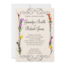 Westernare Calla Lily Posh Wedding-inbjudan