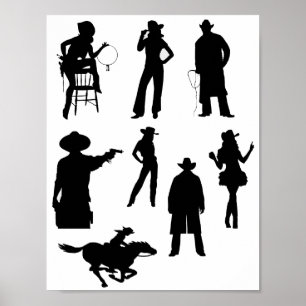 westernare cowboys i Land Poster