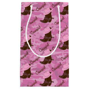 Westernare Cowgirl Hat and Boots Print Gift Bag