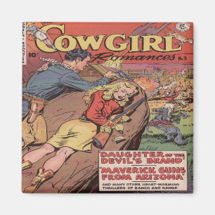Westernare Cowgirl Romantik Magnet