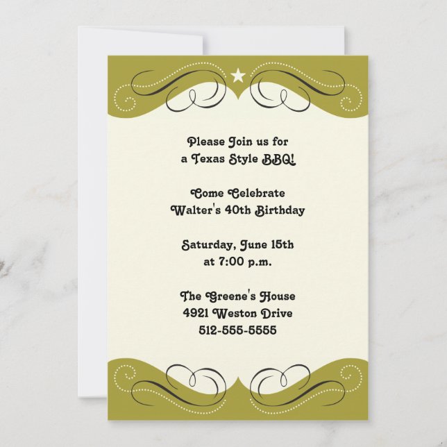 Westernare designgruppsinbjudan inbjudningar (Framsida)