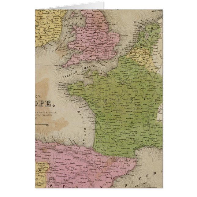 Westernare Europa Hälsningskort (Framsidan)