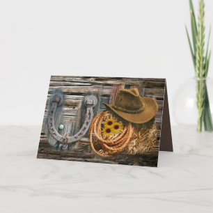 Westernare hästskoe Cowboy Hat Lasso Inbjudan