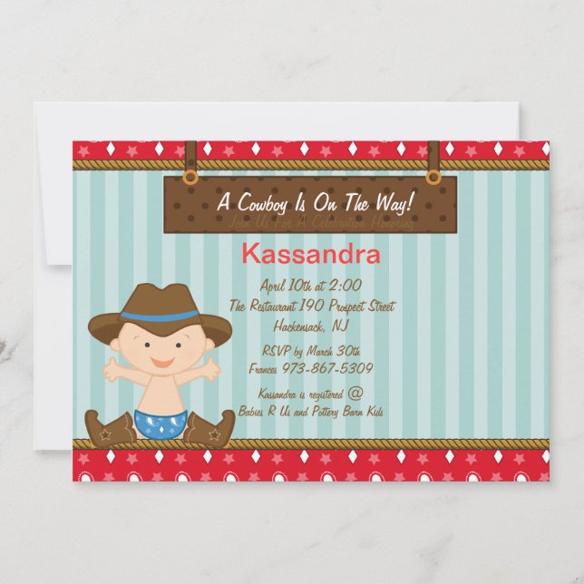 Westernare inbjudan till småbarn till småbarn (Framsida)