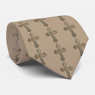 Westernare Kor med Rope och Conchoe Print Necktie Slips