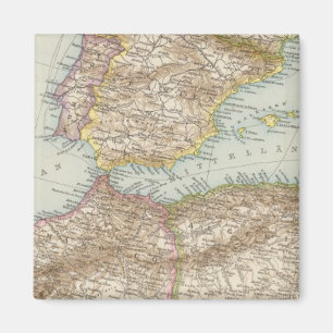 Westernare Medelhavet Karta Magnet