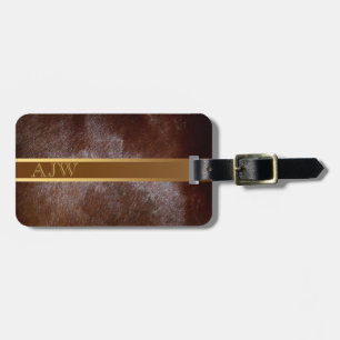 Westernare monokulärresmärkord för Rustic Monogram Bagagebricka