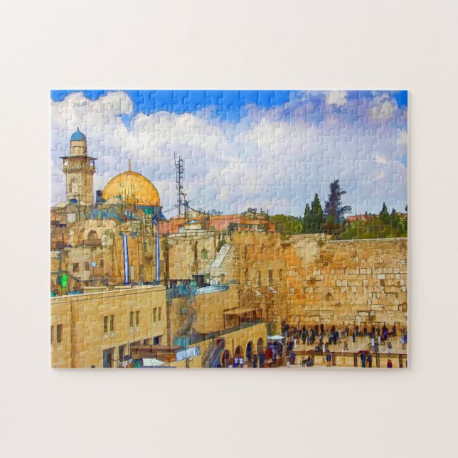 Westernare mur (Morgondagens mur) i Jerusalem Pussel (Horisontell)