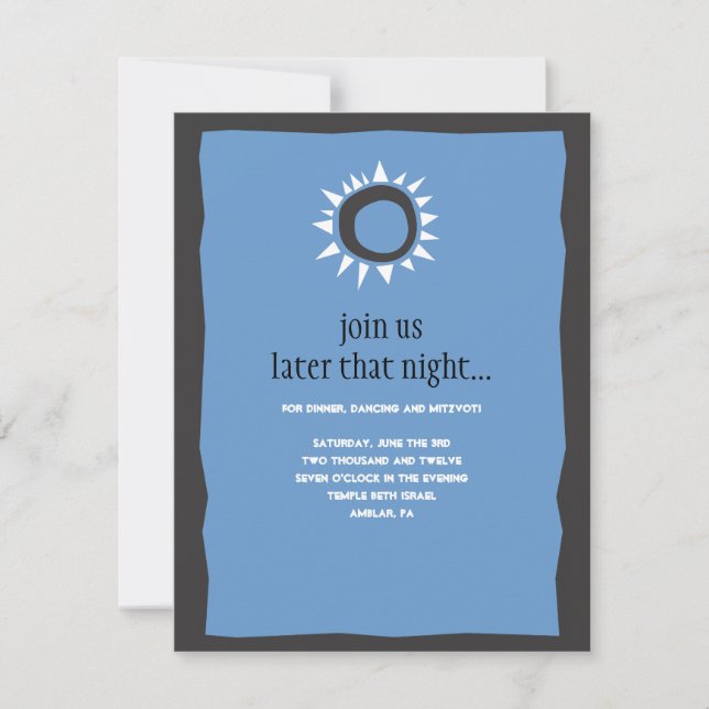 Westernare muren Israel Pub Bat mitzvah party-kort Inbjudningar (Framsida)