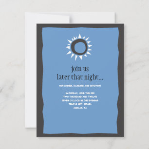 Westernare muren Israel Pub Bat mitzvah party-kort Inbjudningar