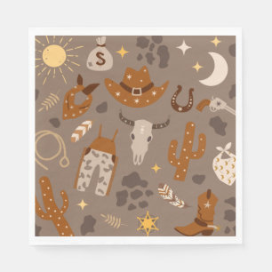 Westernare Party Napkins Cowboy Party Napkins Pappersservett