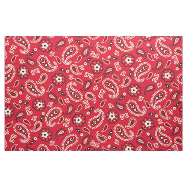 Westernare Red Paisley Tyg (Yard)