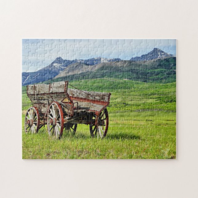 Westernare Rocky Mountain Landcape Puzzle Pussel (Horisontell)