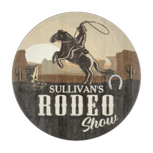 Westernare Rodeovisning för Lasso Roping Roundup 