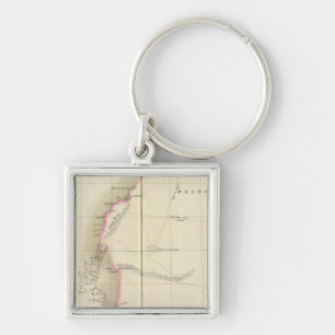 Westernare Sahara, Afrika 12 Fyrkantig Silverfärgad Nyckelring