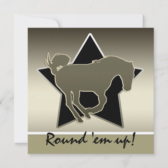 Westernare tema, Rund upp inbjudningsserie Inbjudningar (Framsida)