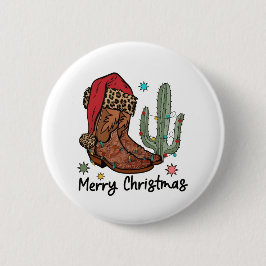 Westernstövlar Santa God Jul Stövlar Xmas Knapp