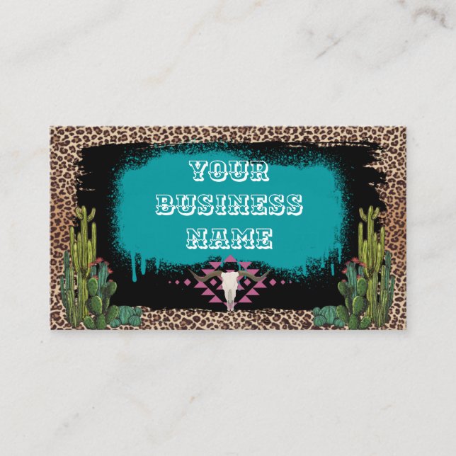 Westernt Affärskort för anpassningsbar Visitkort (Framsida)