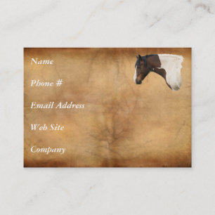 Westernt amerikanskt Affärskort Paint Horse Visitkort