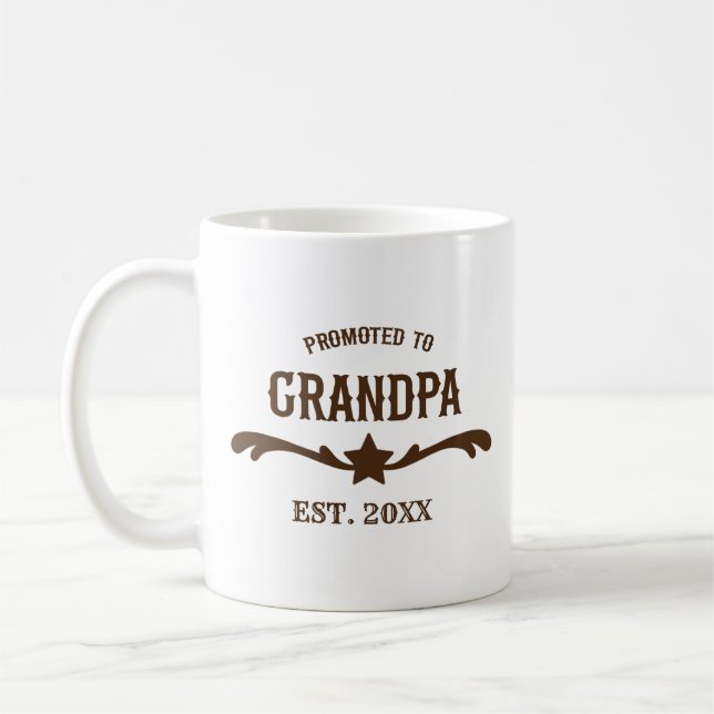 Westernt befordrad till Grandpa Anpassningsbar Yea Kaffemugg (Vänster)