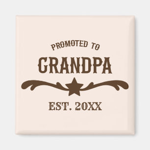 Westernt befordrad till Grandpa Anpassningsbar Yea Magnet