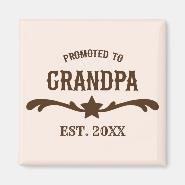 Westernt befordrad till Grandpa Anpassningsbar Yea Magnet (Framsidan)