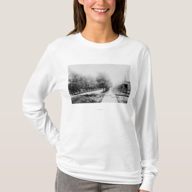 Westernt beskåda av den Parnell avenyn Tee (Framsida)
