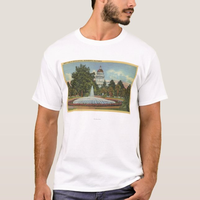 Westernt beskåda av den statliga huvudstaden tee shirt (Framsida)