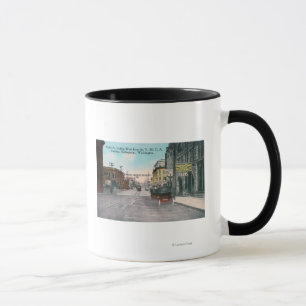 Westernt beskåda av järnekgatan från YMCA Bldg Mugg