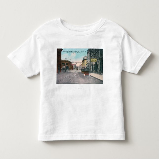 Westernt beskåda av järnekgatan från YMCA Bldg T-shirt (Framsida)