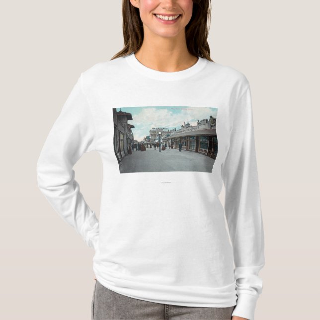 Westernt beskåda från den PikeLong stranden, CA T-shirt (Framsida)