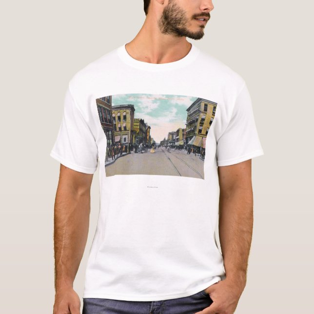 Westernt beskåda från huvudsakliga StreetBoise, T-shirt (Framsida)
