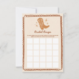 Westernt Bingo-spelkort för Möhippa Inbjudningar