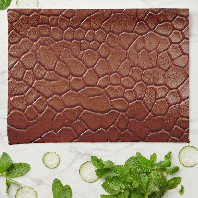 Westernt blyläderutsugsdjur kökshandduk (Vikta)