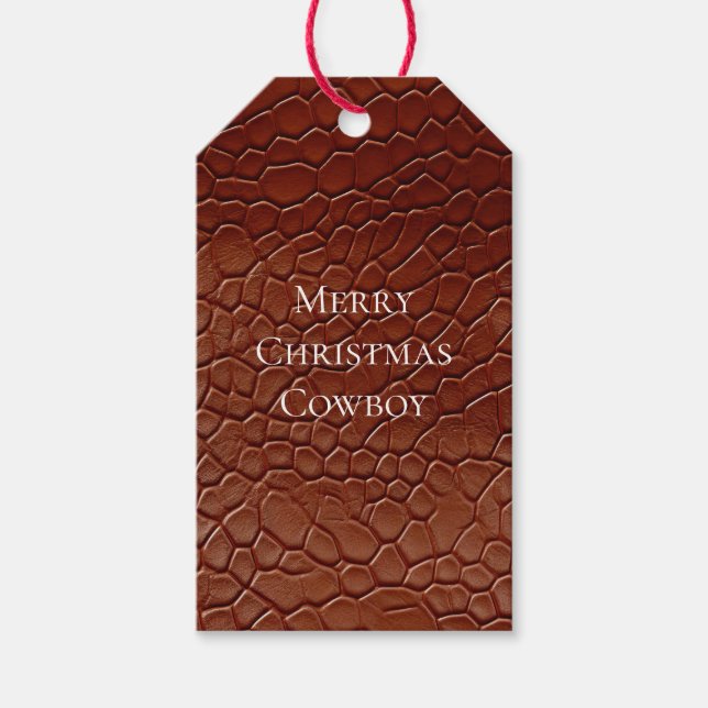 Westernt blyläderutsugsdjur presentetikett (Framsidan)