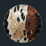 Westernt bruna Cream Cowhide Animal Darttavla<br><div class="desc">Western Brown Cream Cowhide Animal Cowboy Cowgirl</div>