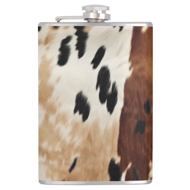 Westernt bruna Cream Cowhide Animal Fickplunta (Framsidan)