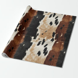 Westernt bruna Cream Cowhide Animal Presentpapper