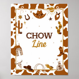 Westernt Chow Line-tecken Poster