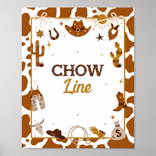 Westernt Chow Line-tecken Poster