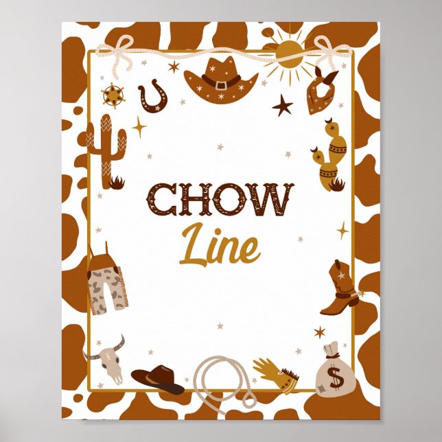 Westernt Chow Line-tecken Poster (Framsidan)