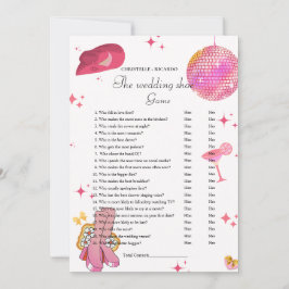 Westernt Disco Bröllop-skomakort för party-spel Meddelande