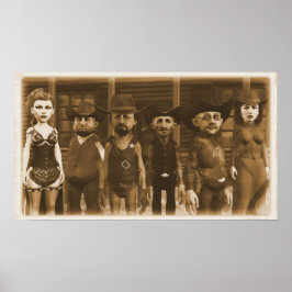 Westernt folk - liten Poster